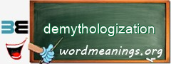 WordMeaning blackboard for demythologization